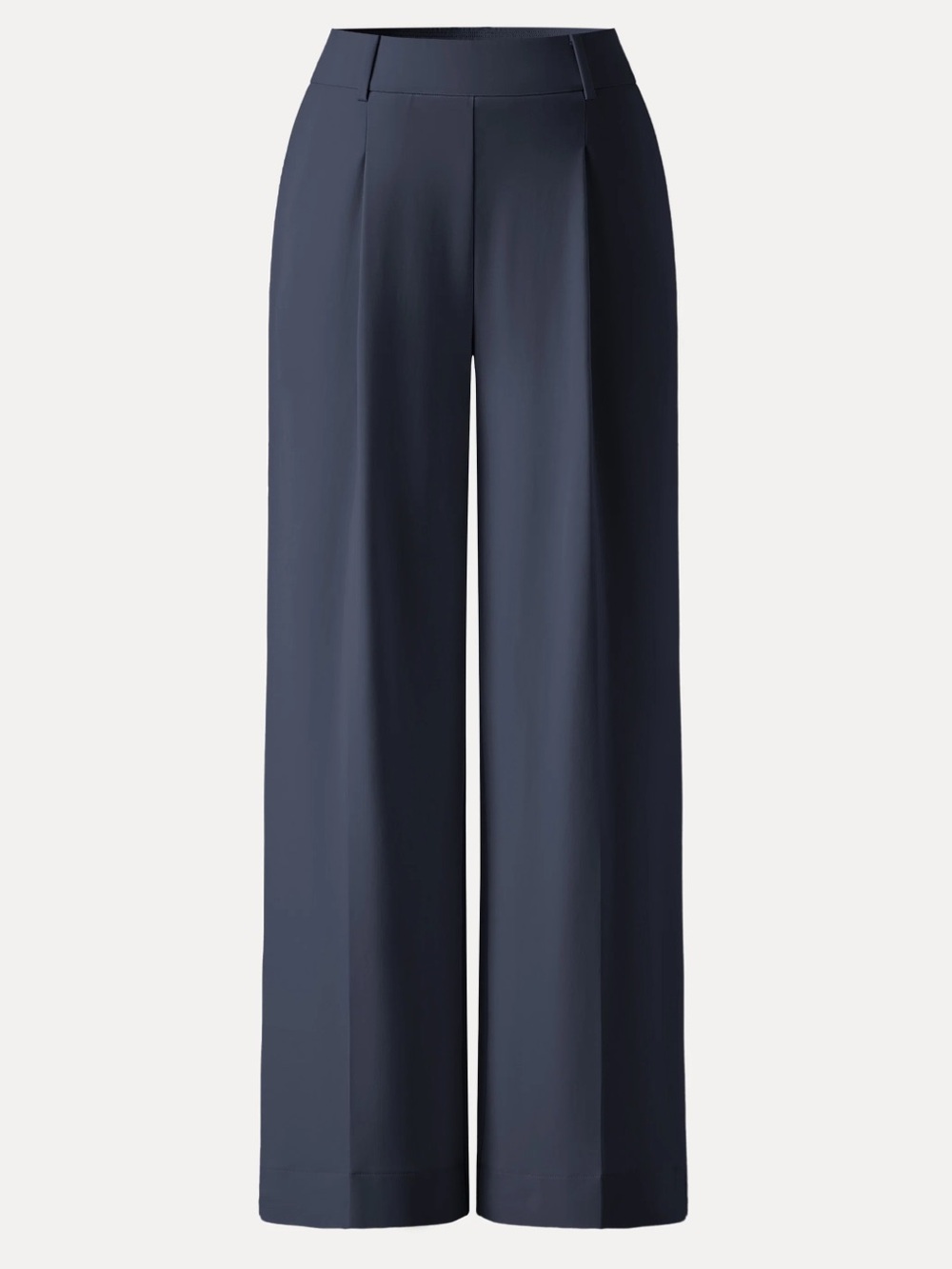 OGL | Ponte Stretchy Flowy High Rise Wide Leg The Success Pants Midnight Navy